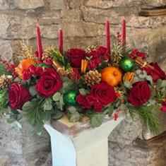 Red Table Centre Piece